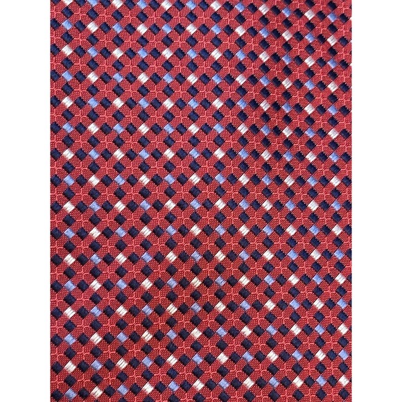 Alexander Julian Colours Hand Made Red Blue Silk Men’s Neck Tie Made In China - Picture 9 of 9